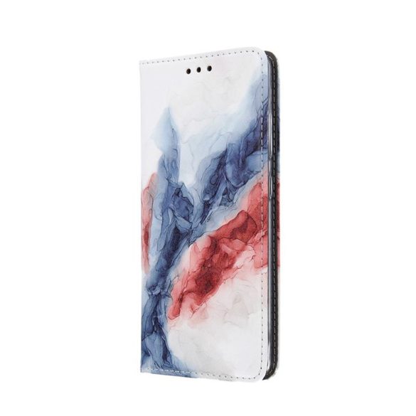 iPhone 13 (6,1") telefon tok, könyvtok, oldalra nyíló tok, mágnesesen záródó, márvány mintás "marble 9", Smart Trendy