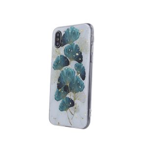 iPhone 13 Pro (6,1") hátlap tok, TPU tok, mintás, Gold Glam Leaves