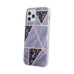   iPhone 13 Pro Max (6,7") hátlap tok, TPU tok, márvány mintás, Geometric Marmur Graphite