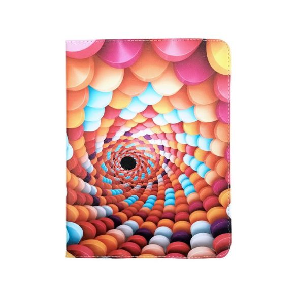  Univerzális tablet könyvtok, mintás, 9"-10", Candy spiral