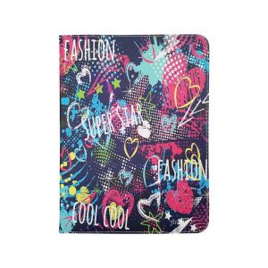 Univerzális tablet könyvtok, 9"-10", Graffiti girl