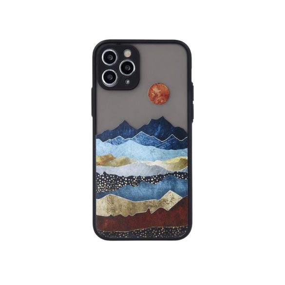 iPhone 6 / 6S (4,7") hátlap tok, TPU tok, fekete, Ultra Trendy Landscape 1