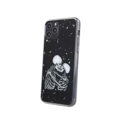   Xiaomi Redmi 10 szilikon tok, hátlap tok, TPU tok, fekete, Romantic Skeletons 1