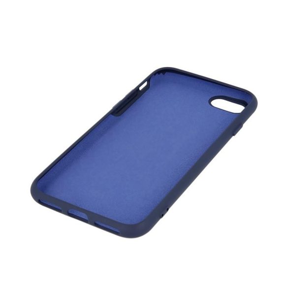 Samsung Galaxy A53 szilikon tok, hátlap tok, velúr belső, kék, matt, SM-A536, Silicone Case