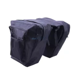   Univerzális biciklis táska, csomagtartóra rögzíthető, fekete, cseppálló, 2x 12L, Forever Outdoo