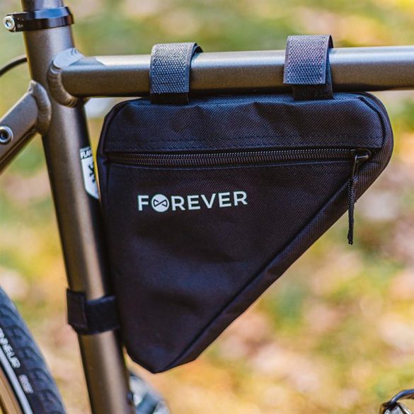 Univerzális kerékpáros táska, vázra szerelhető, fekete, cseppálló, Forever FB-100