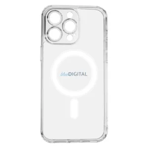 iPhone 17 Air (6.5") szilikon tok, átlátszó, 1,5mm, kamera védelemmel, Anti Shock Magsafe