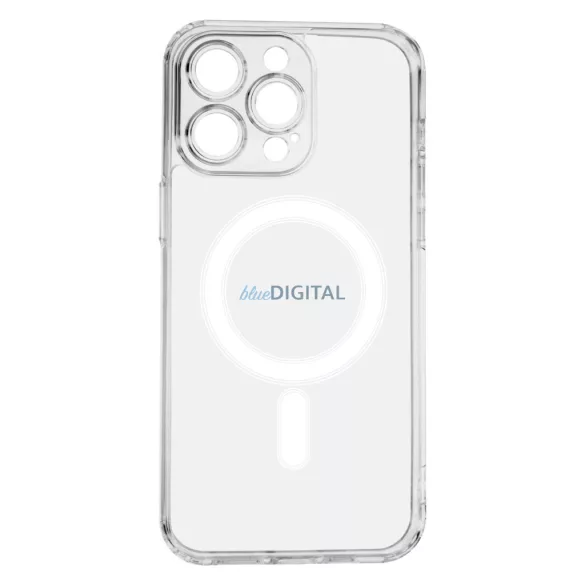 iPhone 17 Air (6.5") szilikon tok, átlátszó, 1,5mm, kamera védelemmel, Anti Shock Magsafe