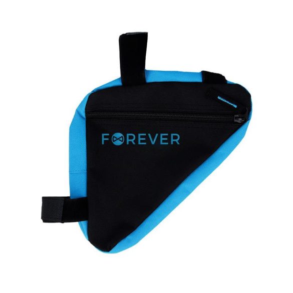 Univerzális kerékpáros táska, vázra szerelhető, fekete-kék, cseppálló, Forever FB-100