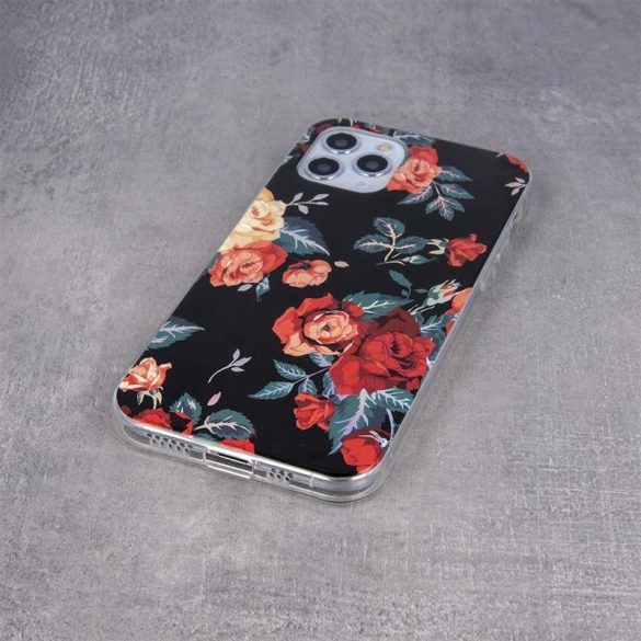 Motorola Moto E20 hátlap tok, TPU tok, virág mintás, Ultra Trendy Flowers 1