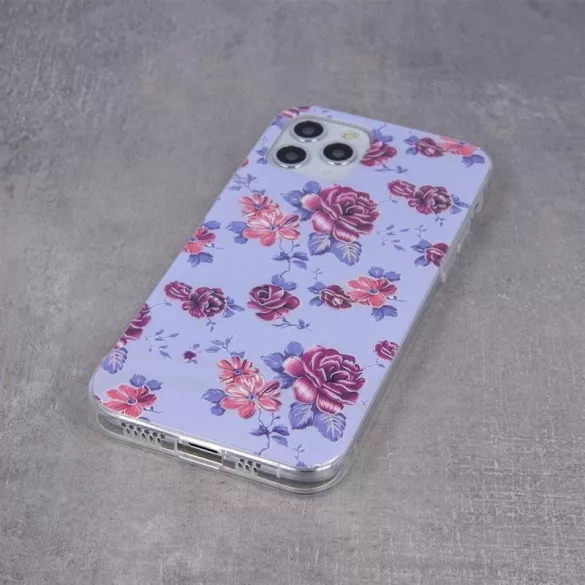iPhone 13 Pro (6,1") hátlap tok, szilikon tok, TPU tok, Flowers 2 mintás, Ultra Trendy