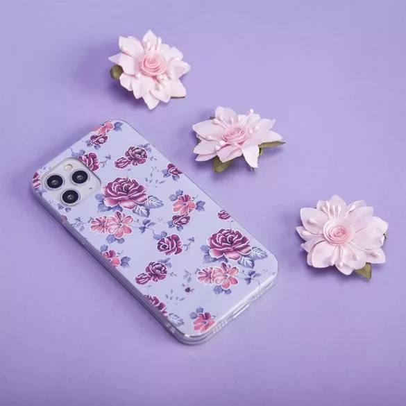 iPhone 13 Pro (6,1") hátlap tok, szilikon tok, TPU tok, Flowers 2 mintás, Ultra Trendy