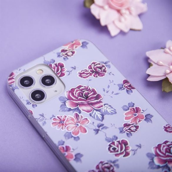 Motorola Moto E20 4G hátlap tok, TPU tok, virág mintás, Ultra Trendy Flowers 2