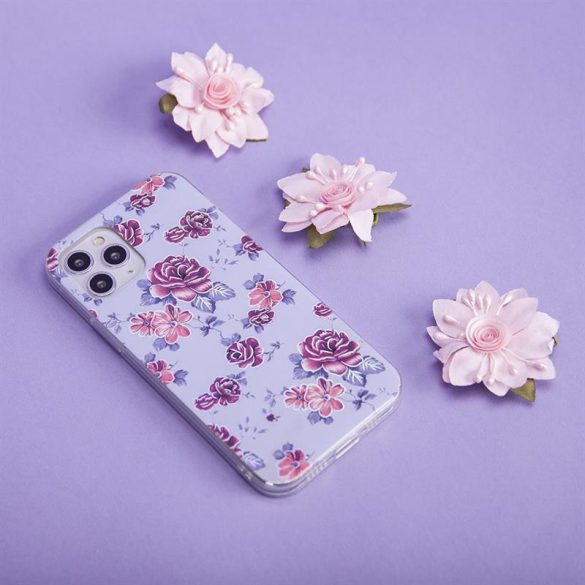 Motorola Moto E20 4G hátlap tok, TPU tok, virág mintás, Ultra Trendy Flowers 2