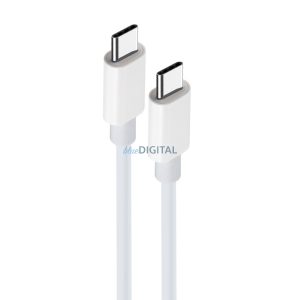 Type-C - Type-C adatkábel, fehér, 1M, 60W, Maxlife MXUC-05