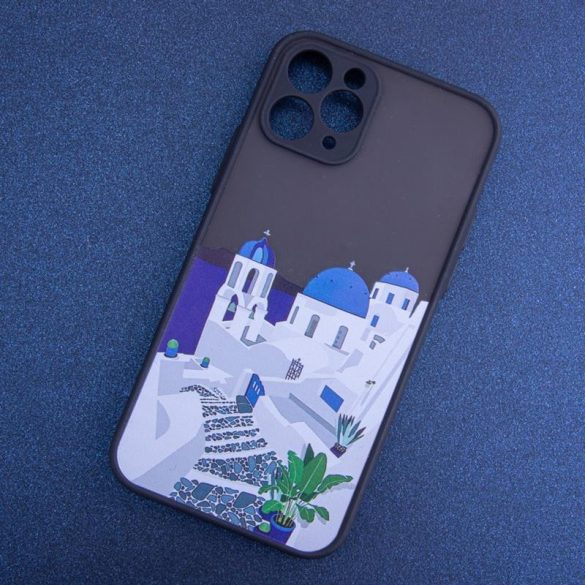 iPhone 13 (6.1") hátlap tok, TPU tok, fekete, Ultra Trendy City 1