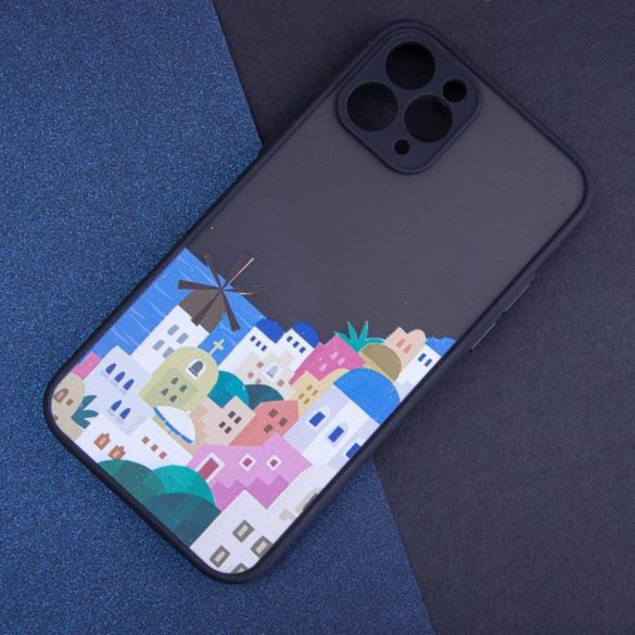 iPhone 13 (6.1") hátlap tok, TPU tok, fekete, Ultra Trendy City 3