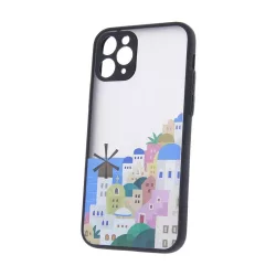   iPhone 13 Pro (6.1") hátlap tok, TPU tok, fekete, Ultra Trendy city 3