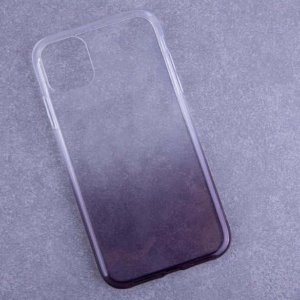 iPhone XR (6,1") szilikon tok, hátlap tok, TPU tok, szürke, színátmenetes, Gradient