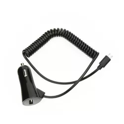   BlueStar fekete szivartöltőfej 3A + fekete micro usb kábel