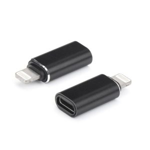 Type-C - iPhone 8pin OTG adapter fekete