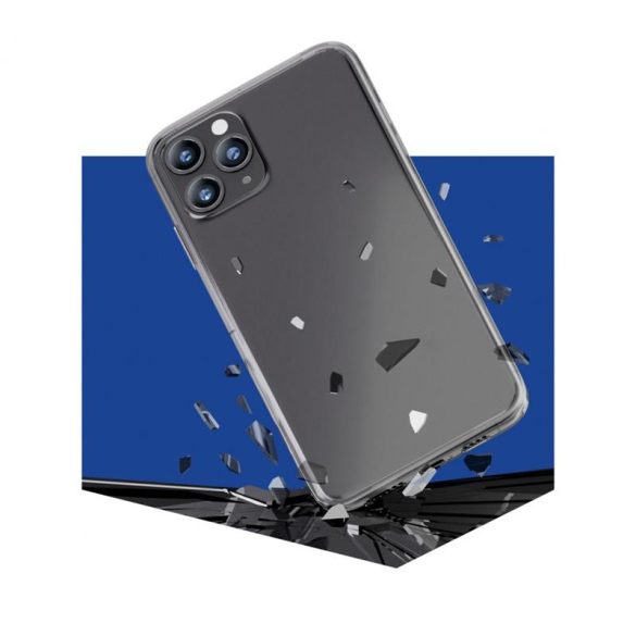 iPhone 13 Pro Max (6.7") ütésálló hátlap tok, TPU, átlátszó, 3MK Armor Case