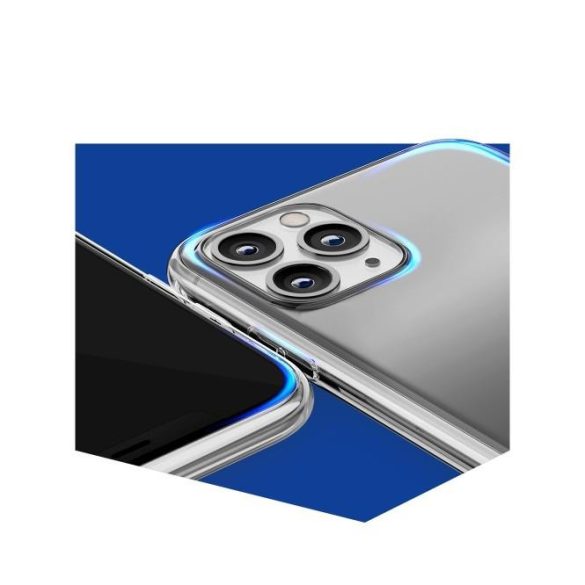iPhone 13 Pro Max (6.7") ütésálló hátlap tok, TPU, átlátszó, 3MK Armor Case