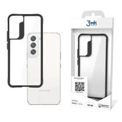   Samsung Galaxy A13 5G ütésálló hátlap tok, TPU, átlátszó, fekete keretes, SM-A136, 3MK Satin Armor Case+