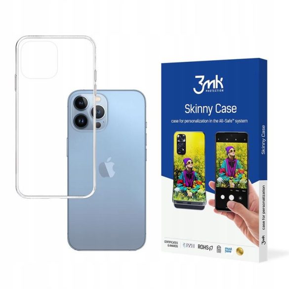 Samsung Galaxy A12 5G hátlap tok, nyomtatható, SM-A125, átlátszó, 3MK Skinny Case