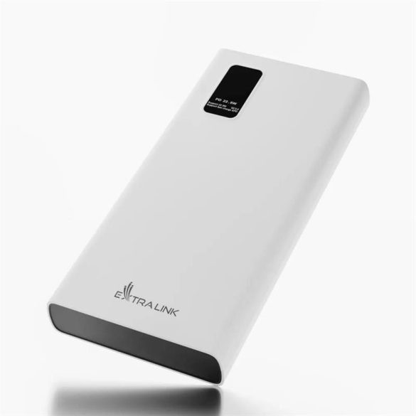 Power bank 2XUSB / Type-C / Micro USB foglalattal, 10000mAh, fehér, Extralink EPB-067B