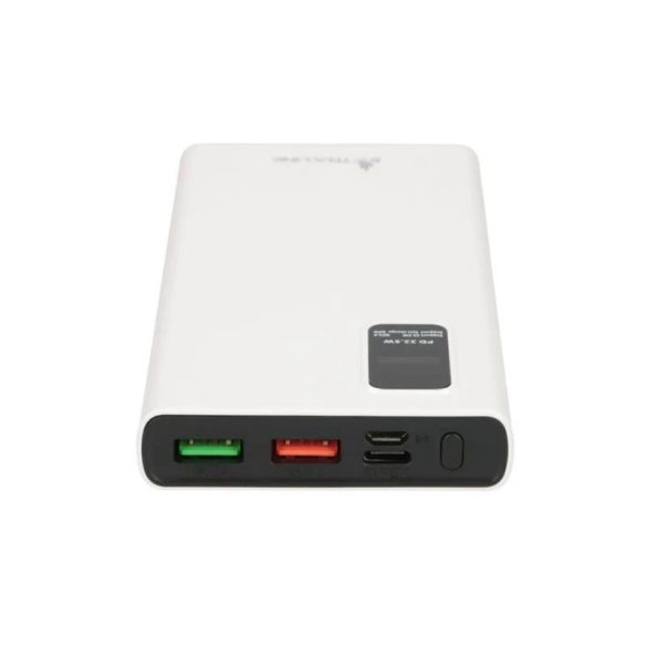 Power bank 2XUSB / Type-C / Micro USB foglalattal, 10000mAh, fehér, Extralink EPB-067B