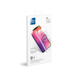 Samsung Galaxy A50 előlapi üvegfólia, edzett, hajlított, tokbarát, SM-A505, 5D Full Glue, BlueStar