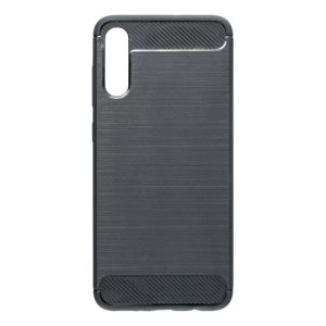 Samsung Galaxy A70 szilikon tok, fekete, SM-A705, Carbon fiber