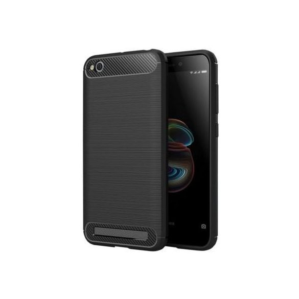 Carbon Fiber Xiaomi Redmi Go fekete szilikon tok (Forcell)