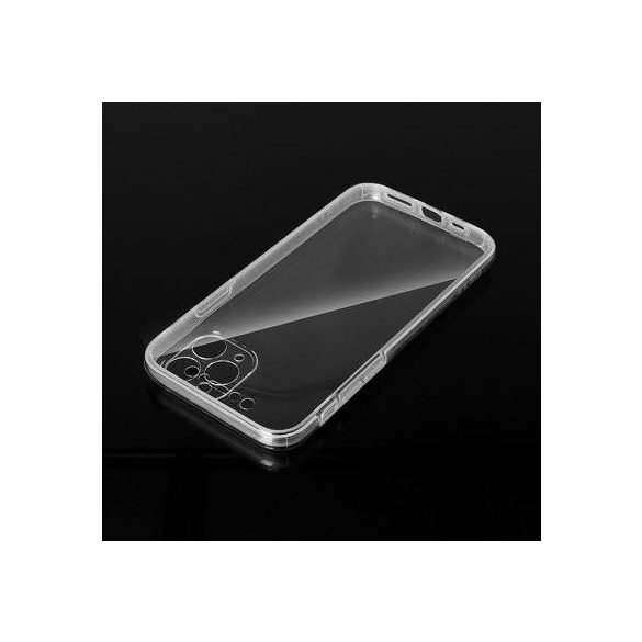 iPhone 11 Pro (5,8") átlátszó elő + hátlapi PC + TPU tok 360°