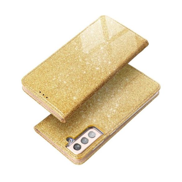 iPhone 11 Pro Max (6,5") arany csillámos mágneses könyvtok