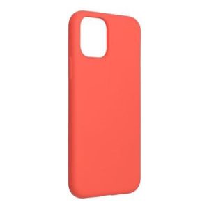 Forcell Silicone Lite iPhone 11 Pro (5,8") korall-pink Szilikon tok velúr belsővel