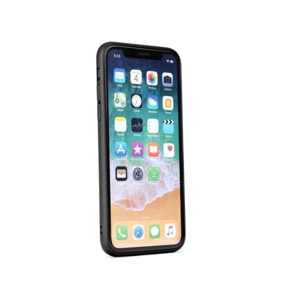 iPhone 11 Pro Max (6,5") szilikon tok, matt, fekete, Forcell Soft