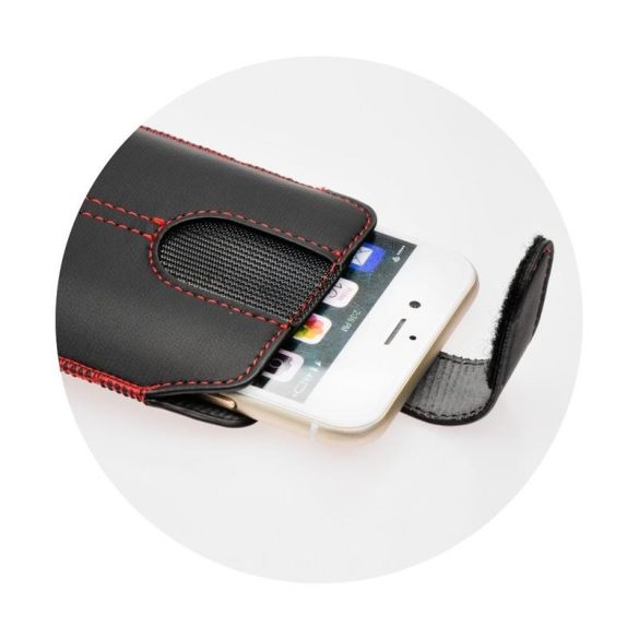 Forcell Pocket fekete műbőr ultra vékony beledugós tok iPhone 12 / 12 Pro (6,1") / Samsung xCover 5 / S21 5G