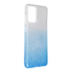   Samsung Galaxy S20 Plus 4G / 5G szilikon tok, csillámos, hátlap tok, kék-ezüst, SM-G985, SM-G986, Shining