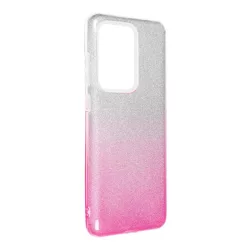   Samsung Galaxy S20 Ultra szilikon tok, csillámos, hátlap tok, pink-ezüst, SM-G988, Shining