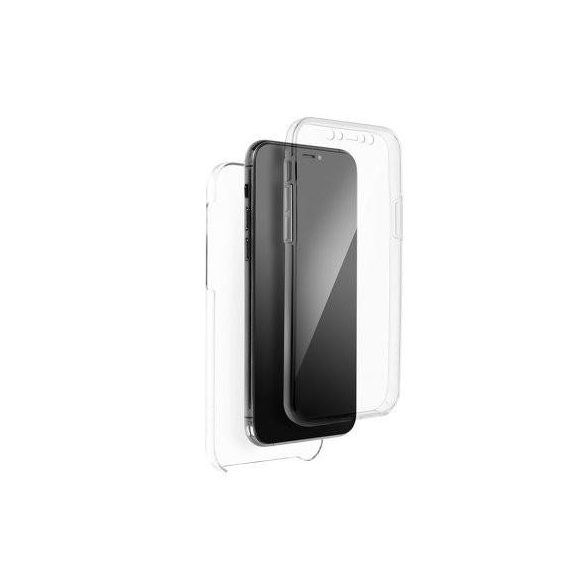 Samsung G770 Galaxy S10 Lite / A91 átlátszó elő + hátlapi PC + TPU tok 360°