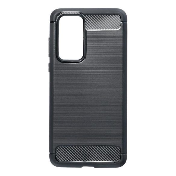 Huawei P40 szilikon tok, fekete, Carbon fiber