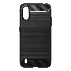   Samsung Galaxy A01 szilikon tok, fekete, SM-A015, Carbon fiber