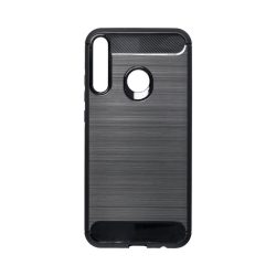 Huawei P40 Lite E / Y7P szilikon tok, fekete, Carbon fiber