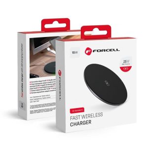 Wireless töltő, 15W, fekete, Forcell F-Energy