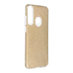   Huawei Y6P szilikon tok, csillámos, hátlap tok, arany, Shining