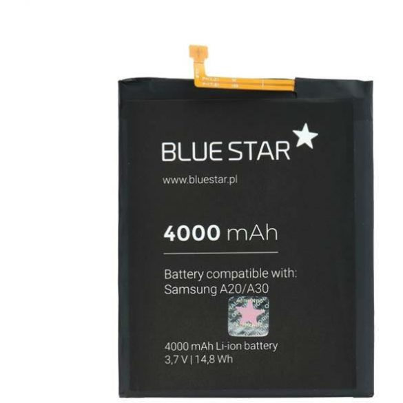 Samsung Galaxy A50/A20/A30/A30s akkumulátor, utángyártott, 4000mAh, EB-BA505ABU, SM-A505, SM-A205, SM-A305, BlueStar