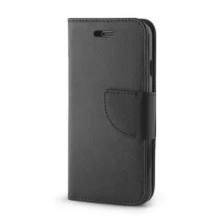   iPhone 12 Pro Max (6,7") telefon tok, könyvtok, oldalra nyíló tok, mágnesesen záródó, fekete, Fancy