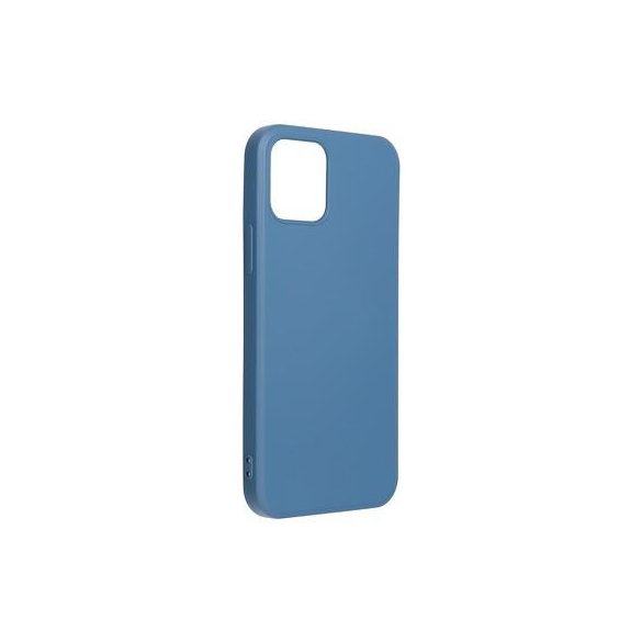 iPhone 12 Pro Max (6,7") szilikon tok, hátlap tok, kék, matt, velúr belső, Forcell Silicone Lite